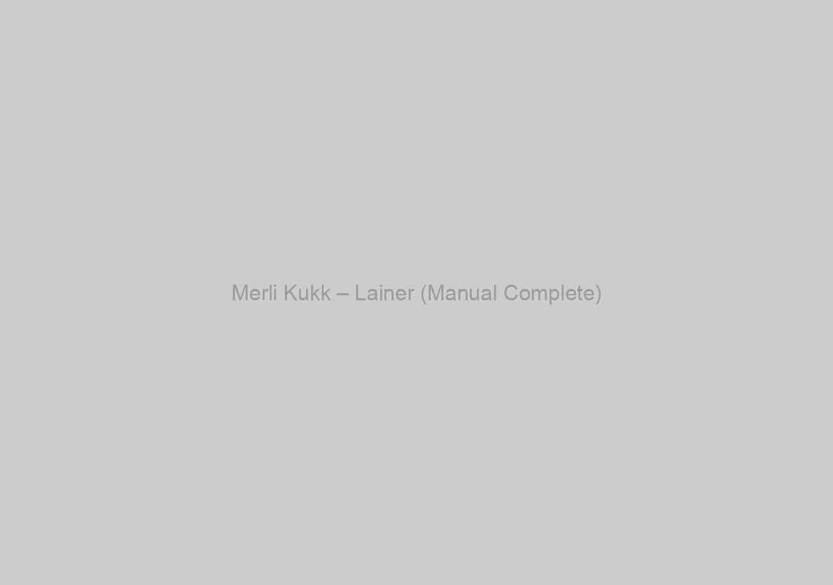 Merli Kukk – Lainer (Manual Complete)
